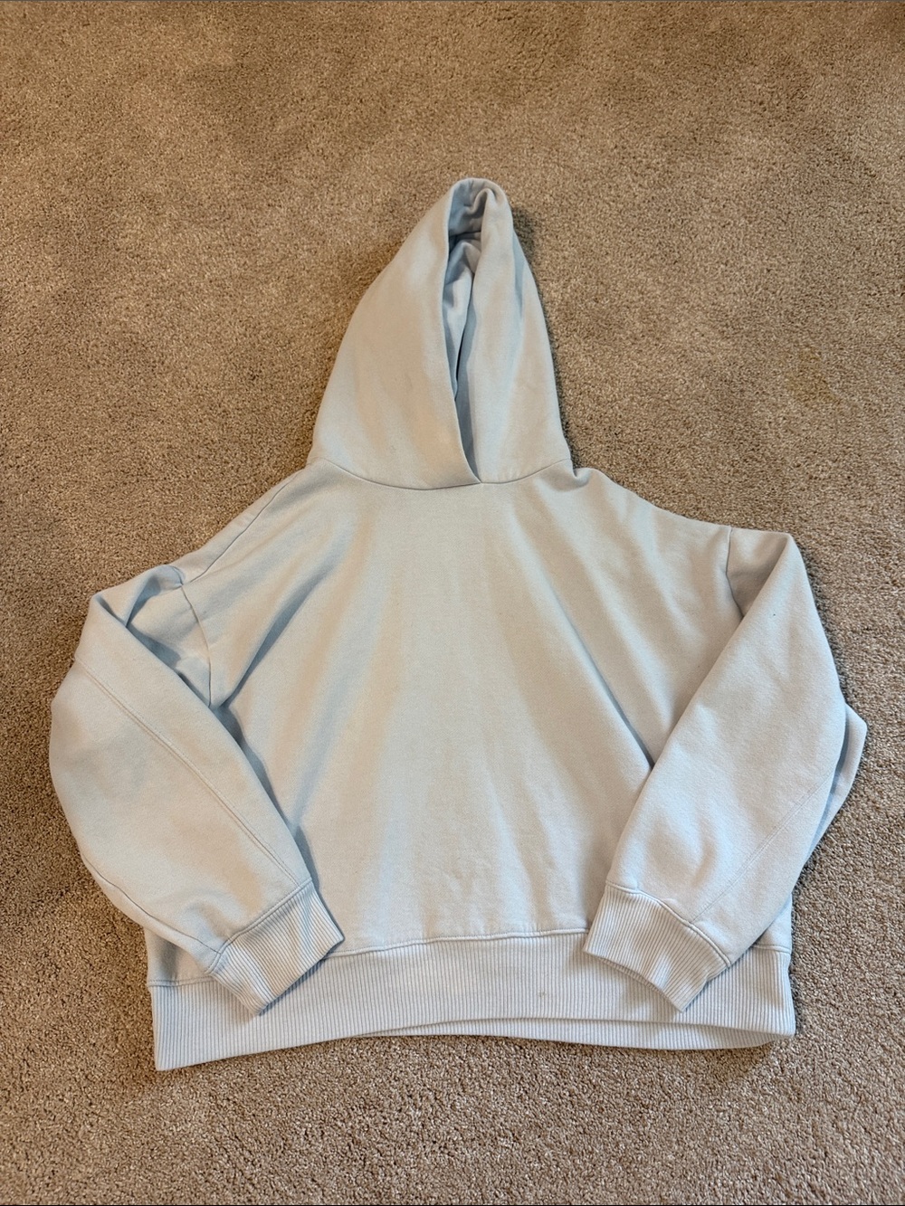 a new day Pale Blue Scoop-Neck Pullover Hoodie